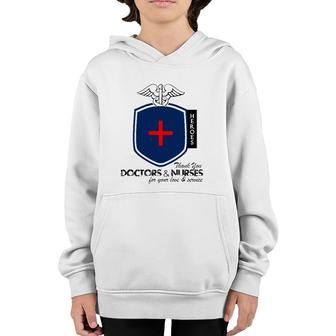 Happy Doctor's Day Our Heroes Thank You Doctors And Nurses Youth Hoodie | Mazezy
