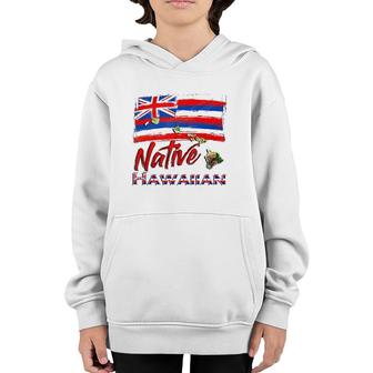 Hawaiian Islands Hawaii Flag Native Hawaiian Youth Hoodie | Mazezy
