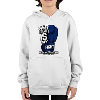 Her Fight My Fight Moyamoya Disease Patient Cerebrovascular Youth Hoodie | Mazezy
