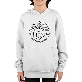 Hiking Camping Mountain Travel Adventure - Vanlife Road Trip Youth Hoodie | Mazezy