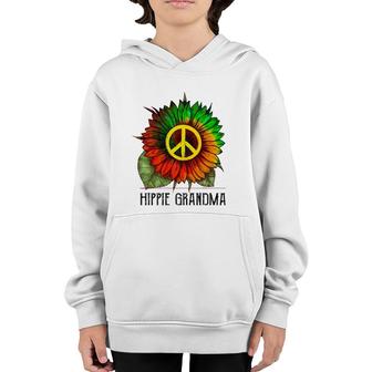 Hippie Grandma Sunflower Gift For Mother's Day Youth Hoodie | Mazezy