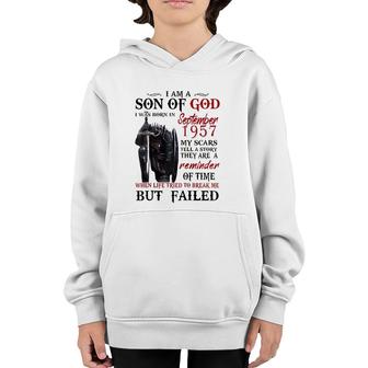 I’M A Son Of God I Was Born In September 1957 Youth Hoodie | Mazezy