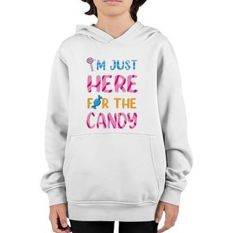 I'm Just Here For The Candy Halloween Sweets Tank Top Youth Hoodie | Mazezy