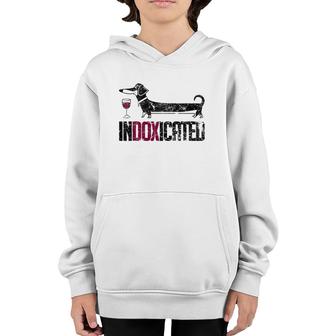 Indoxicated Dachshund Dog Lover Drinking Youth Hoodie | Mazezy