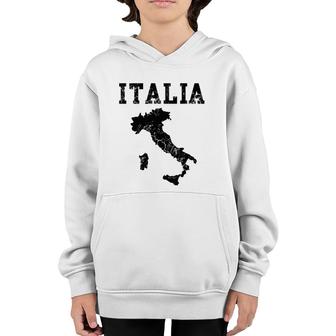 Italia Italy Map Italian Italiano Youth Hoodie | Mazezy