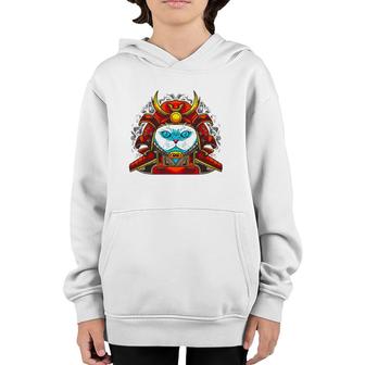 Japanese Persian Samurai Cat I Yoroi For Cat Lovers Cat Mom Youth Hoodie | Mazezy