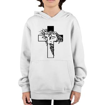 Jesus Cross Christian Religious Belief God Lovers Gift Youth Hoodie | Mazezy