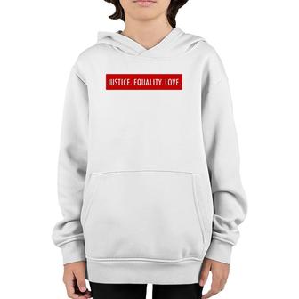 Justice Equality Love Fight For Womens Lgbtq Rights Youth Hoodie | Mazezy