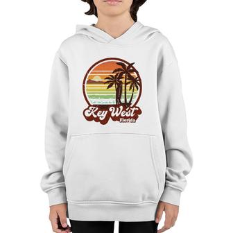 Key West Souvenirs Florida Vintage Surf Surfing Retro 70S Youth Hoodie | Mazezy