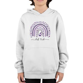 Lab Tech Laboratory Technician Microscope Organism Rainbow Youth Hoodie | Mazezy