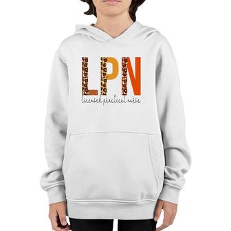 Lpn Licensed Practical Nurse Leopard Fall Autumn Lovers Youth Hoodie | Mazezy