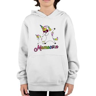 Mamacorn Funny Unicorn Mommy Unicorn Girl And Mother Youth Hoodie | Mazezy