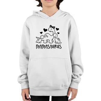 Mamasaurus Proud Momlife Motherhood Mom Mommy Mother's Day Youth Hoodie | Mazezy