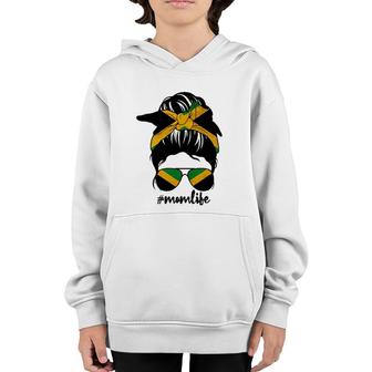 Mom Life Messy Bun Jamaican Flag Mother’S Day Jamaica Gifts Youth Hoodie | Mazezy
