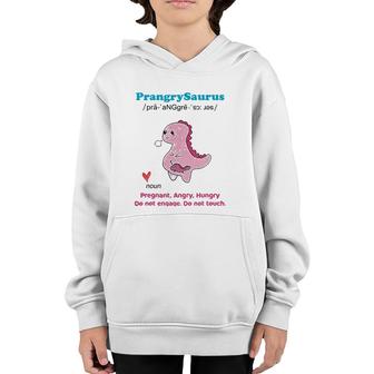 Mother's Day Pregnant Mom Prangrysaurus Pregnancy Surprise Youth Hoodie | Mazezy