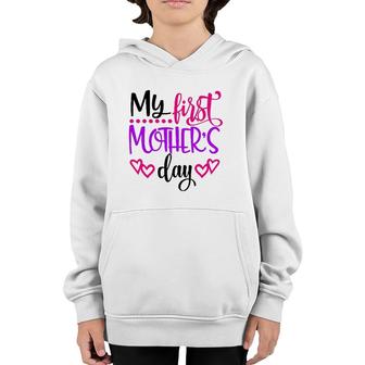 My First Mother's Day Gift For New Moms Youth Hoodie | Mazezy