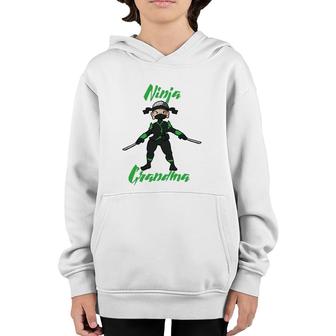 Ninja Granny Warrior Samurai Shadow Warrior Cool Grandma Youth Hoodie | Mazezy