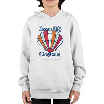 Ocean City Md Family Beach Vacation Scallop Shell Youth Hoodie | Mazezy UK