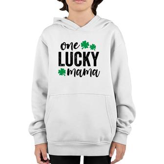 One Lucky Mama St Patrick's Day Gift Green Mom Light Youth Hoodie | Mazezy