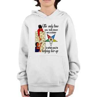 Order Of The Eastern Star Oes Ring Diva Sisters Of Color Youth Hoodie | Mazezy