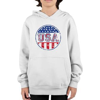 Patriotic America Usa Flag- For Proud Americans Youth Hoodie | Mazezy