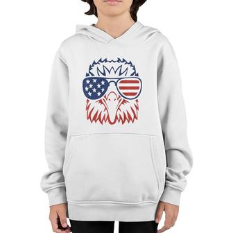 Patriotic Eagle 4Th Of July Usa American Flag Youth Hoodie | Mazezy