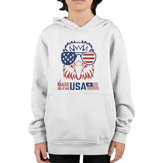 Patriotic Eagle Pride Merica America American Flag Youth Hoodie | Mazezy