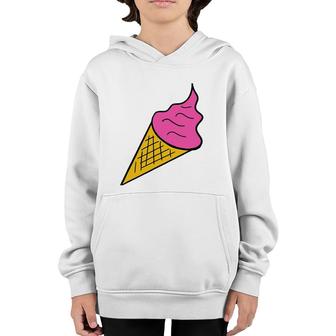 Pink Ice Cream Funny Art Print Tee Clothing Love Youth Hoodie | Mazezy CA