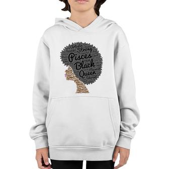 Pisces Black Queen Afro Natural Hair For Black Women Youth Hoodie | Mazezy