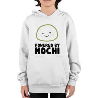 Powered By Mochi Japanese Mochi Lover Gift Youth Hoodie | Mazezy