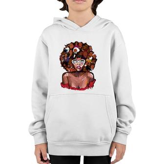 Powerful History Month Pride Dna I Love My Roots Black Women Youth Hoodie | Mazezy