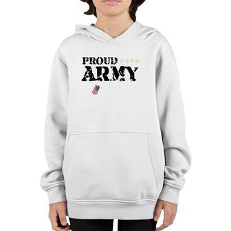 Proud US Army Mother American Military Family Mom Gift Youth Hoodie | Mazezy
