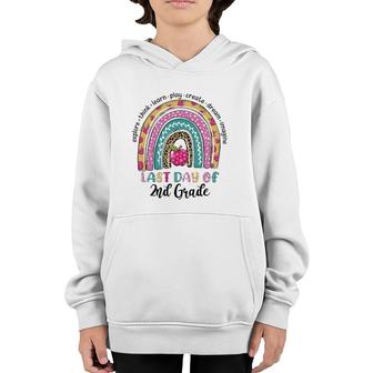 Rainbow Last Day Of School 2Nd Second Grade Funny Teacher Youth Hoodie