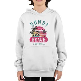 Retro Cool Bondi Beach Australia Beaches Distressed Novelty Youth Hoodie | Mazezy