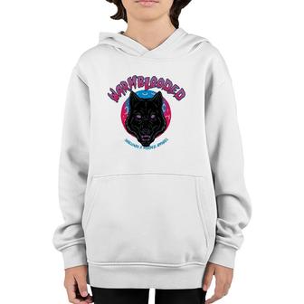 Retro Neon Werewolf Full Moon Witchy Youth Hoodie | Mazezy CA