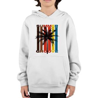 Retro Summer Groove Vintage Youth Hoodie | Mazezy