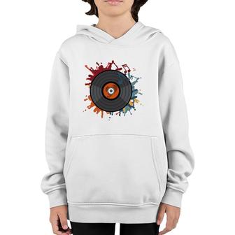 Retro Vinyl Lp Records - Vintage Vinyls Youth Hoodie | Mazezy