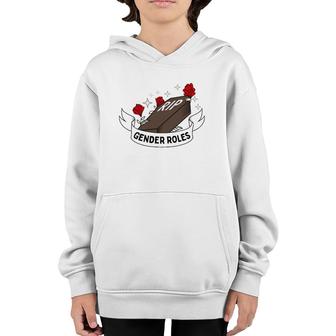 Rip Gender Roles Coffin Design Non Binary Youth Hoodie | Mazezy