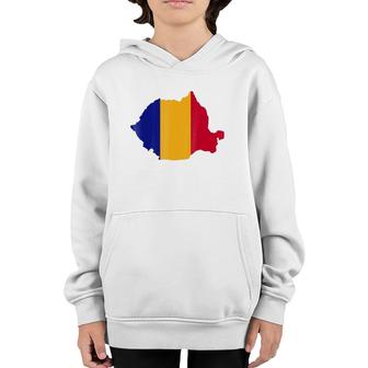 Romania Map Flag Gift Youth Hoodie | Mazezy