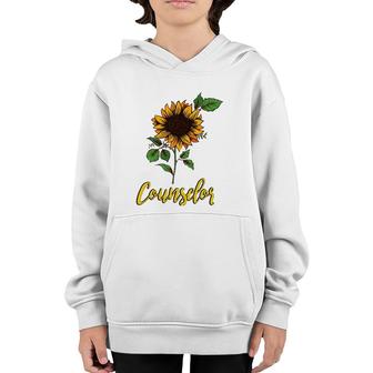 School Career Counselor Sunflower T Gift Youth Hoodie | Mazezy
