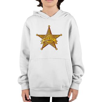 Sheriff Badge Uniforms Costume Gift Youth Hoodie | Mazezy