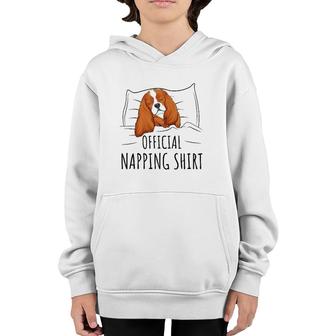 Sleeping Cavalier King Charles Spaniel Dog Official Napping Youth Hoodie | Mazezy