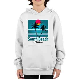 South Beach Miami Florida Seagulls Souvenirs Youth Hoodie | Mazezy