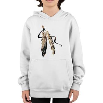 Southwest Native American Indian Tribal Art Colorful Feather Youth Hoodie | Mazezy