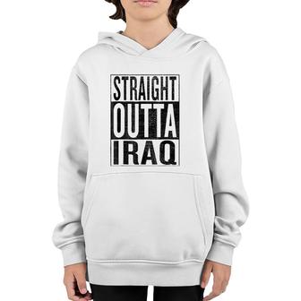 Straight Outta Iraq Great Travel & Gift Idea Youth Hoodie | Mazezy