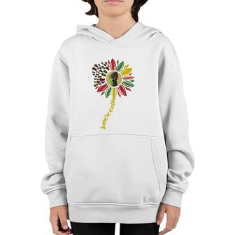 Sunflower Fist Juneteenth Black History African Youth Hoodie | Mazezy