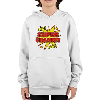 Super Grammy Super Power Grandma Grandmother Gift Youth Hoodie | Mazezy