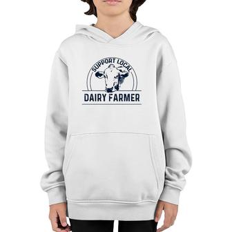Support Local Dairy Farmer Youth Hoodie | Mazezy
