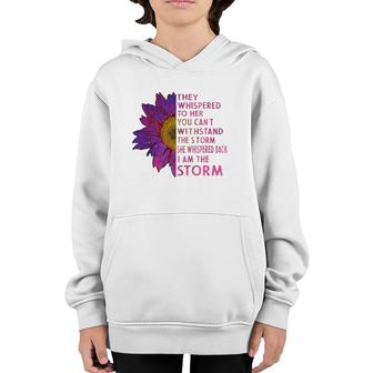 They Whispered To Her You Cannot Withstand The Flower Youth Hoodie | Mazezy