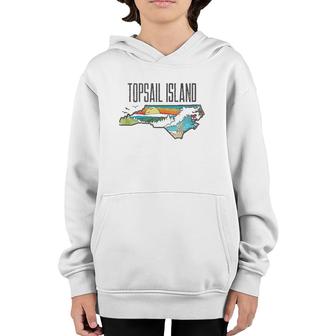 Topsail Island State Of North Carolina Outdoors Graphic Youth Hoodie | Mazezy